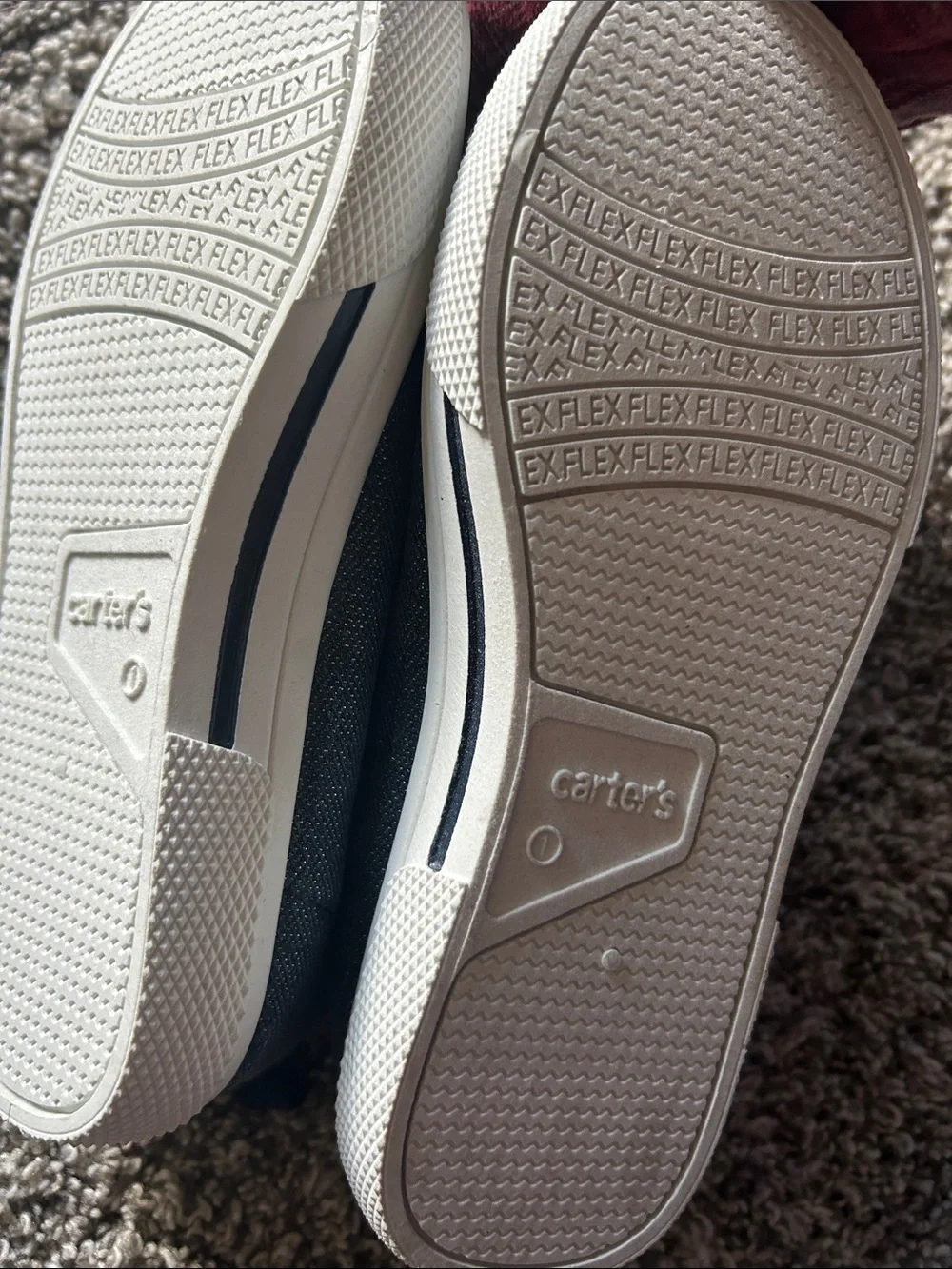 Carter's Navy Bow Slip-On Sneakers for Kids